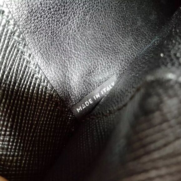 Auth Prada Black Leather Studded Clutch - Picture 8 of 9